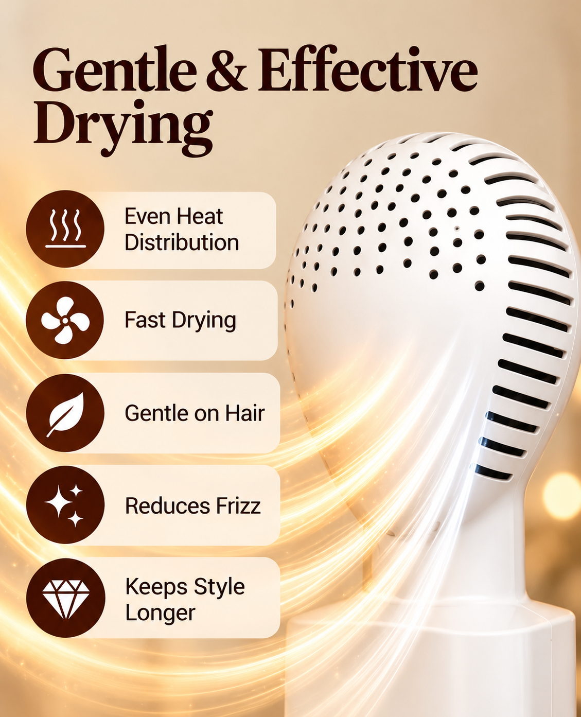 TouFa Wig Dryer gentle effective drying features