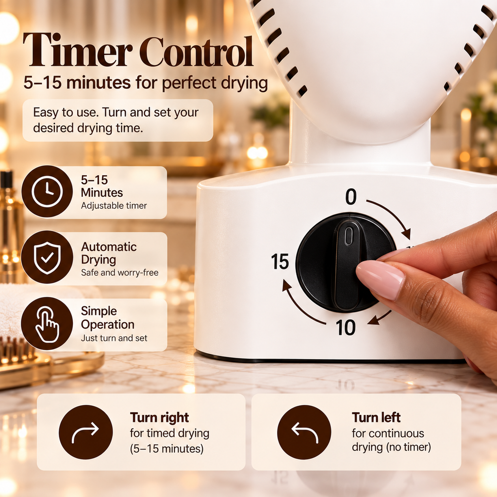 TouFa Wig Dryer timer control guide