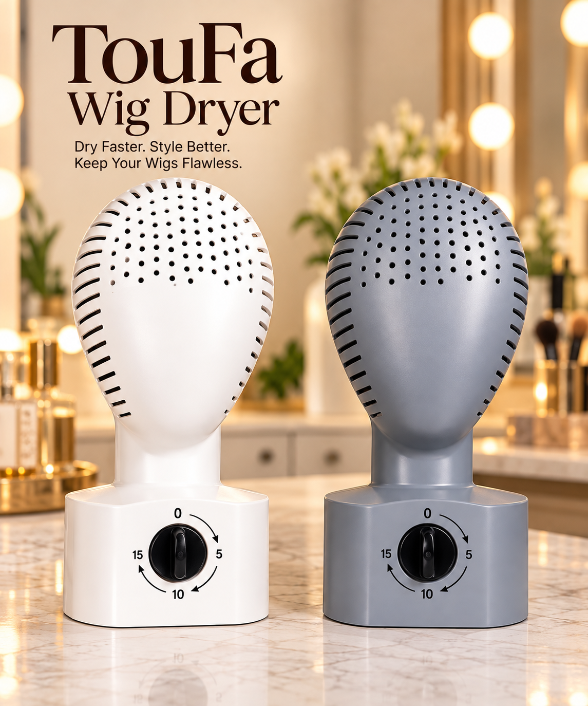 TouFa Wig Dryer white and gray